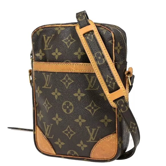 LOUIS VUITTON Danube Shoulder Bag Monogram Leather Brown France - Picture 1 of 7